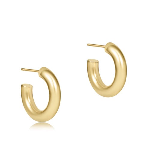 enewton Round Gold .5" Post Hoop 4mm Smooth