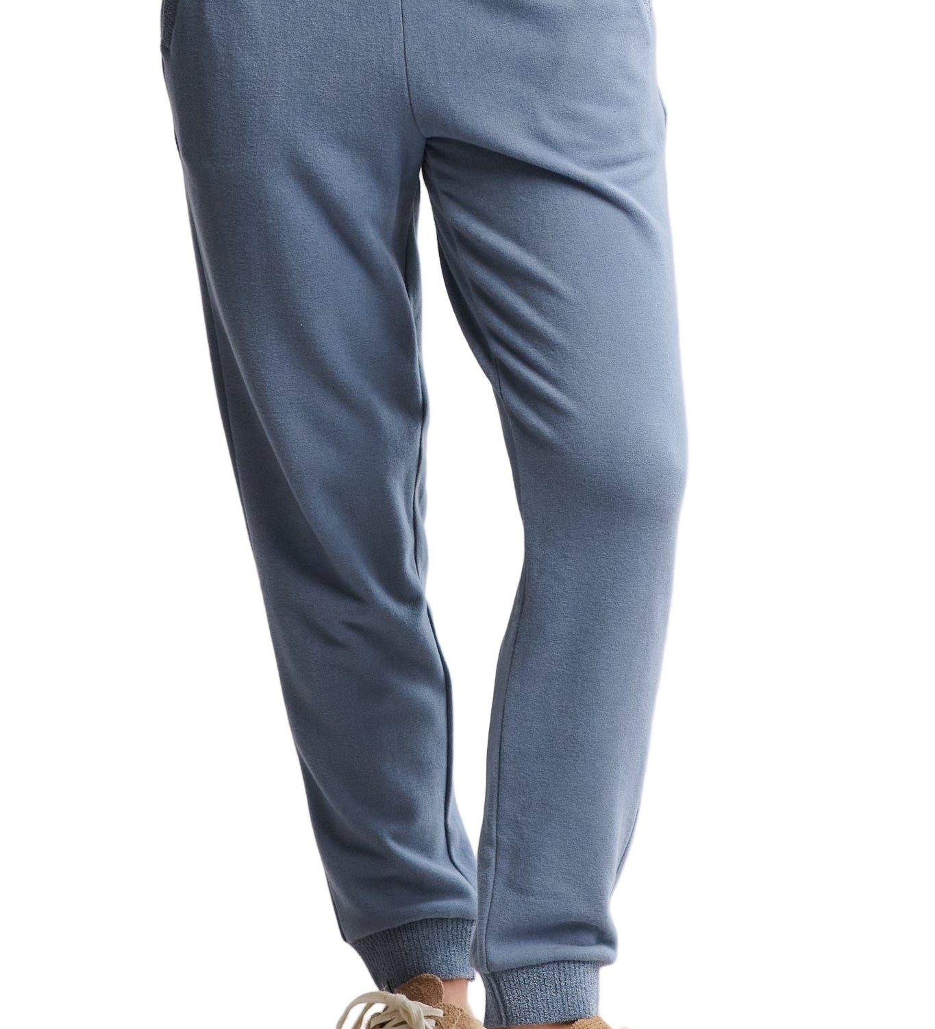 Barefoot Dreams Brushed Fleece Jogger with CCUL Rib—luxury cozy loungewear pants. Available at Be Charmed