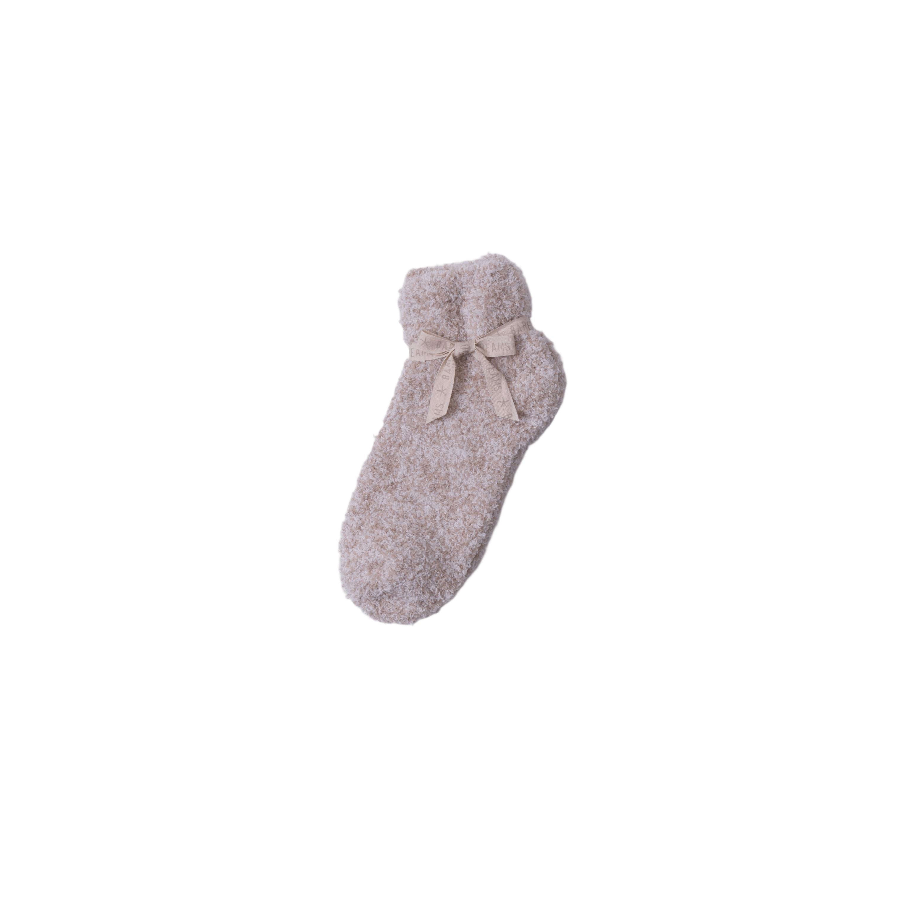 Barefoot Dreams Stone CozyChic Heathered Tennis Socks—plush cozy everyday socks. Available at Be Charmed