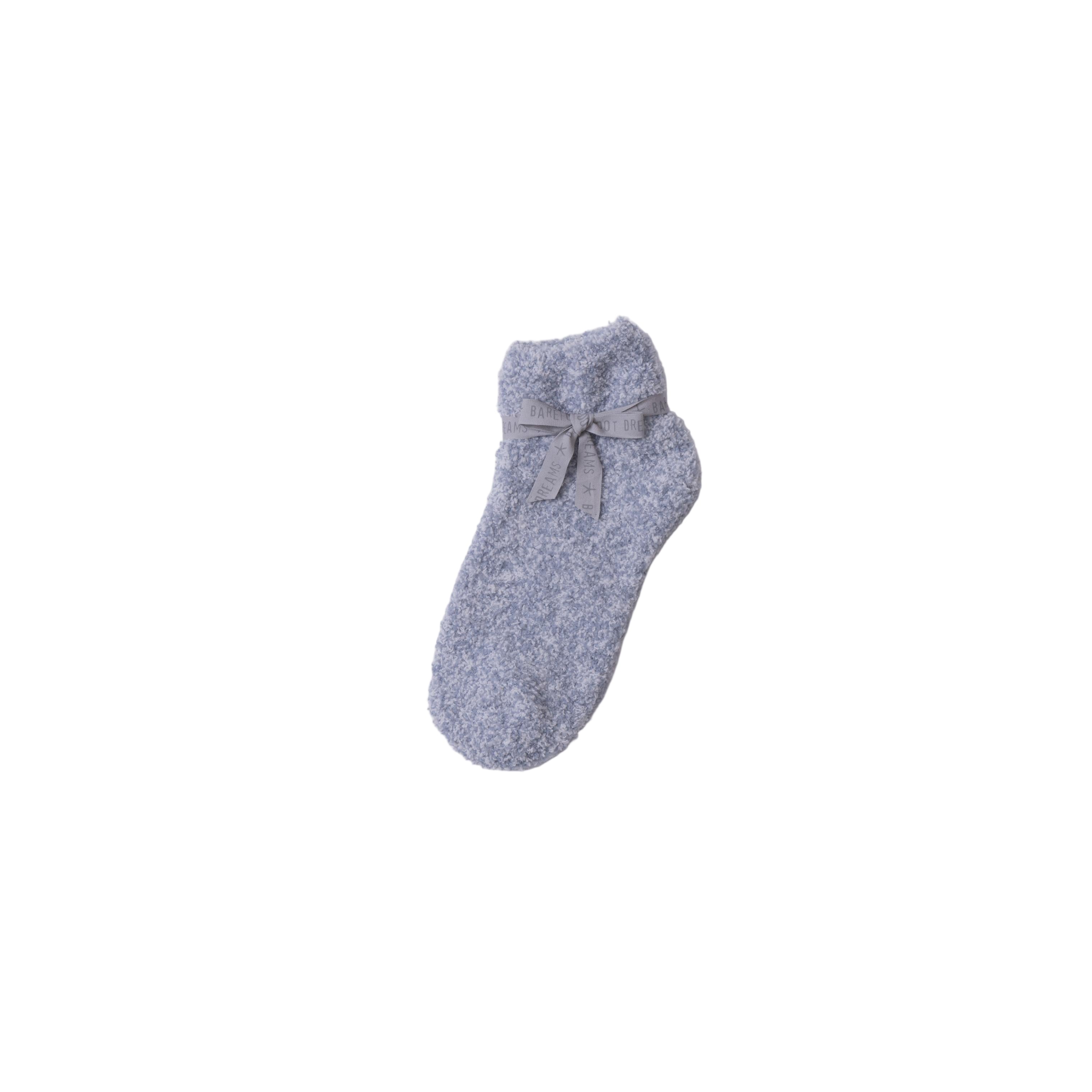 Barefoot Dreams Snowdrop CozyChic Heathered Tennis Socks—plush cozy everyday socks. Available at Be Charmed