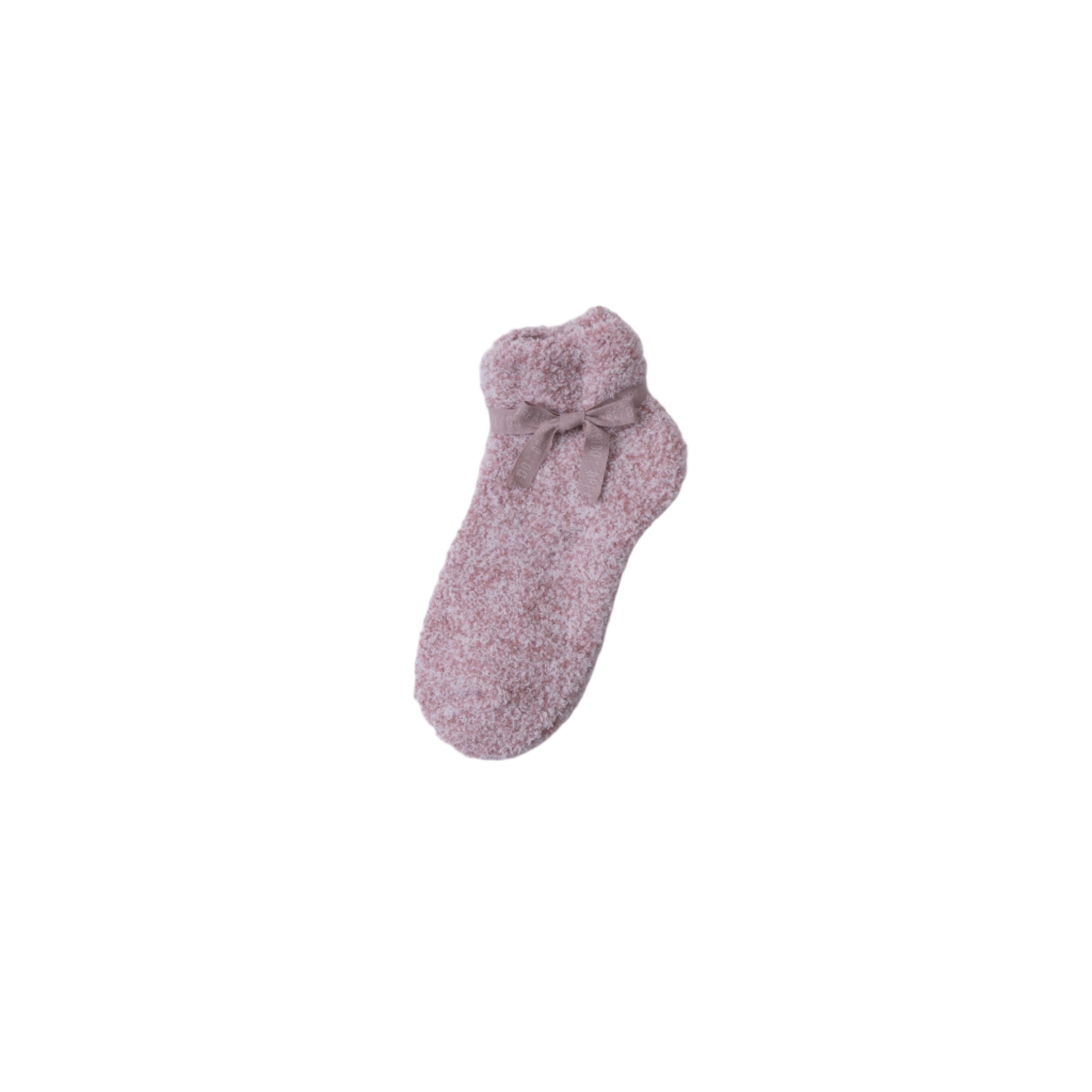 Barefoot Dreams Teaberry CozyChic Heathered Tennis Socks—plush cozy everyday socks. Available at Be Charmed