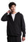 Barefoot Dreams Men’s Black Butterchic Zip Up Hoodie—cozy men’s zip sweater jacket. Available at Be Charmed
