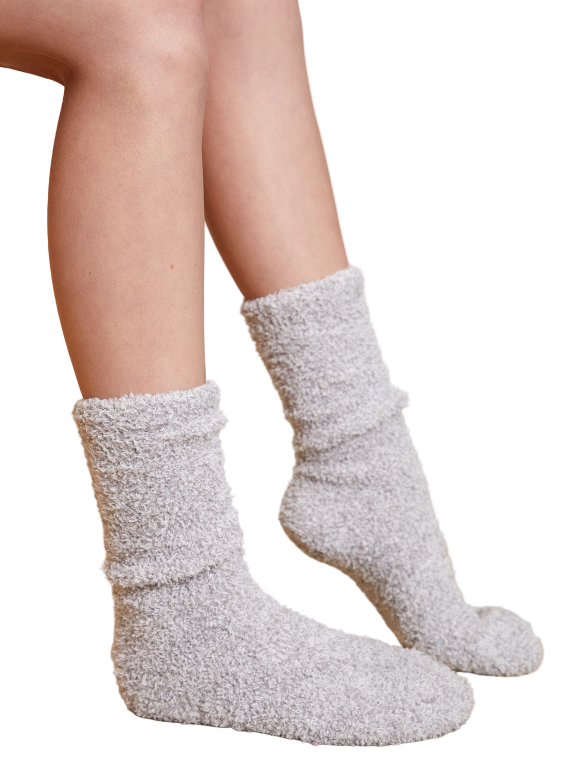 Barefoot Dreams Youth Ocean CozyChic Heathered Socks—plush cozy kids’ socks. Available at Be Charmed