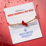 Holy Water Bracelet - Red Cardinal Bracelet - Gold