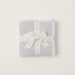 Barefoot Dreams - Cream/Stone CozyChic Cuddle Receiving Blanket with White Ribbon