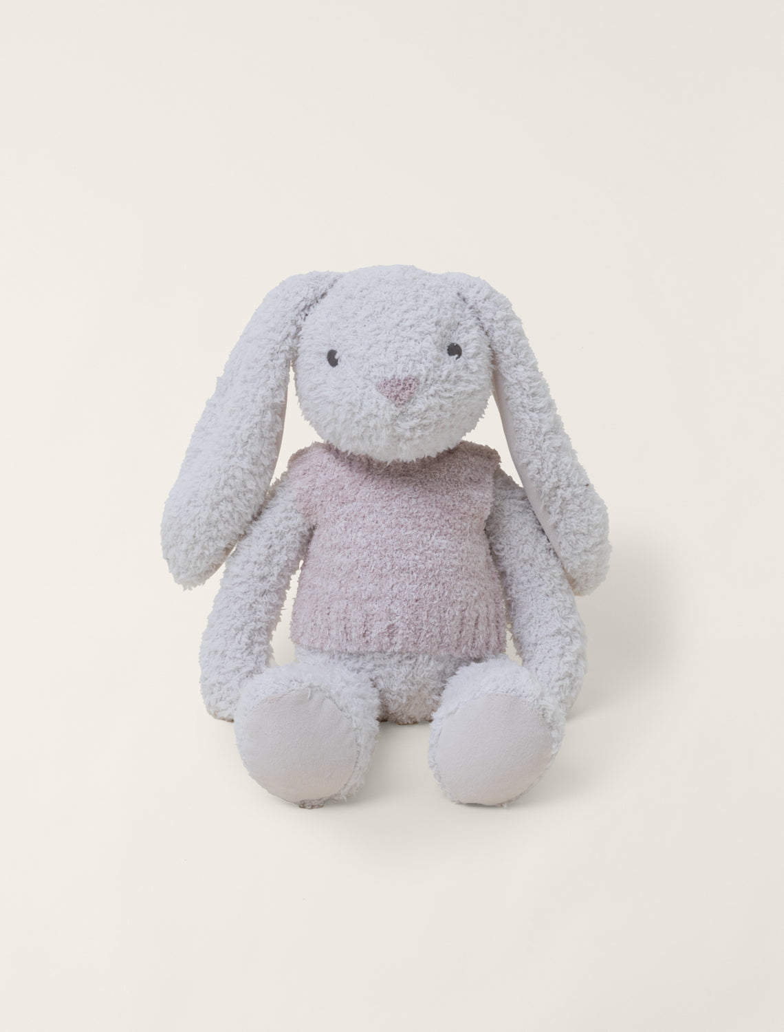 Front of Barefoot Dreams Almond/Pink CozyChic Bunnie Buddie With Vest