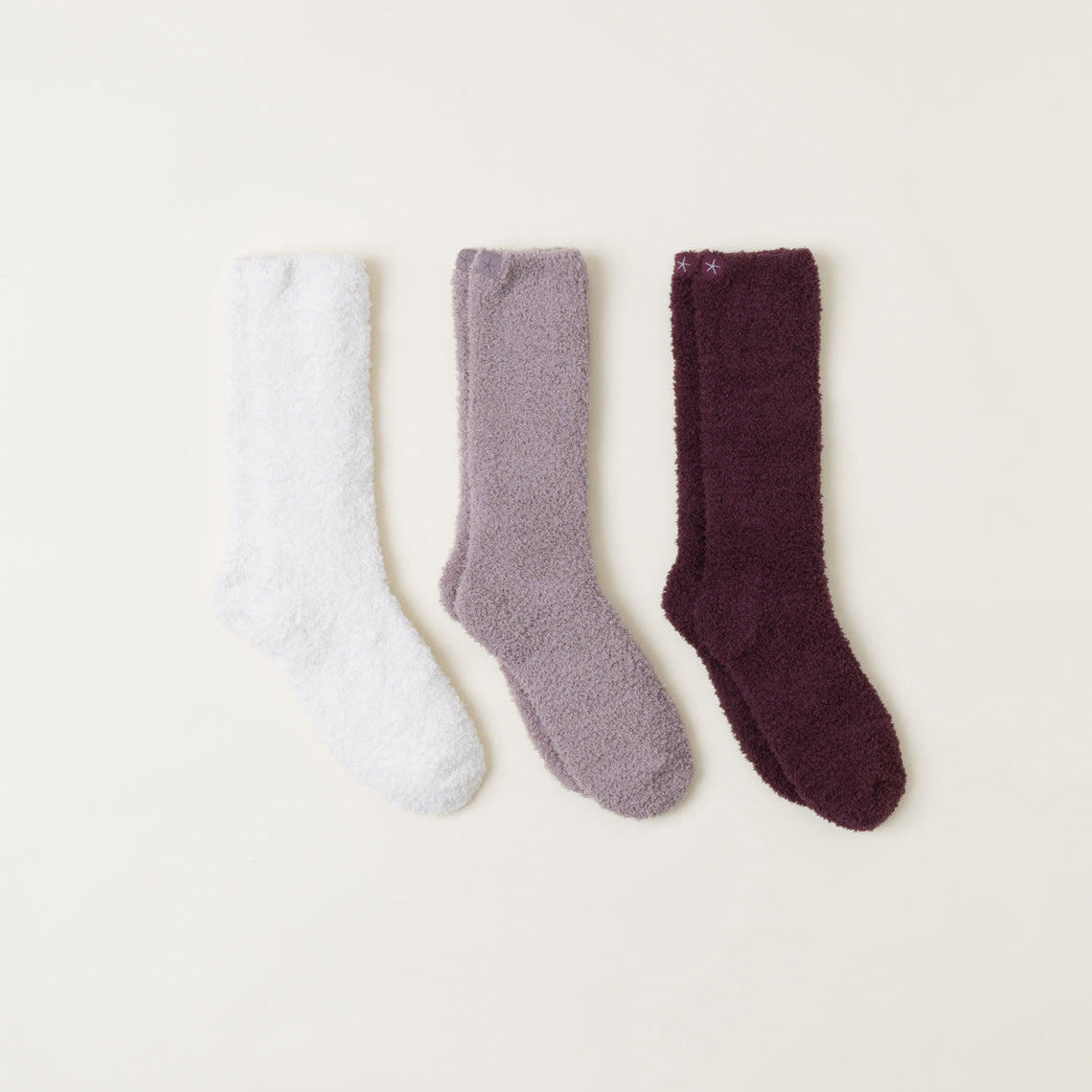 Barefoot Dreams Fig Multi CozyChic 3 Pair Sock Set