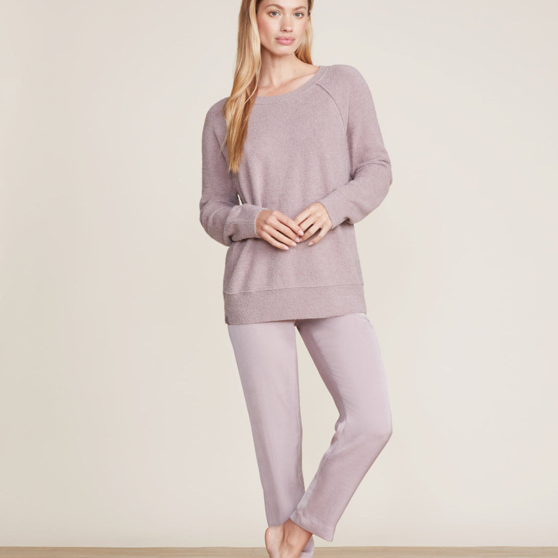 Barefoot Dreams Deep Taupe CozyChic Lite Raglan Pullover