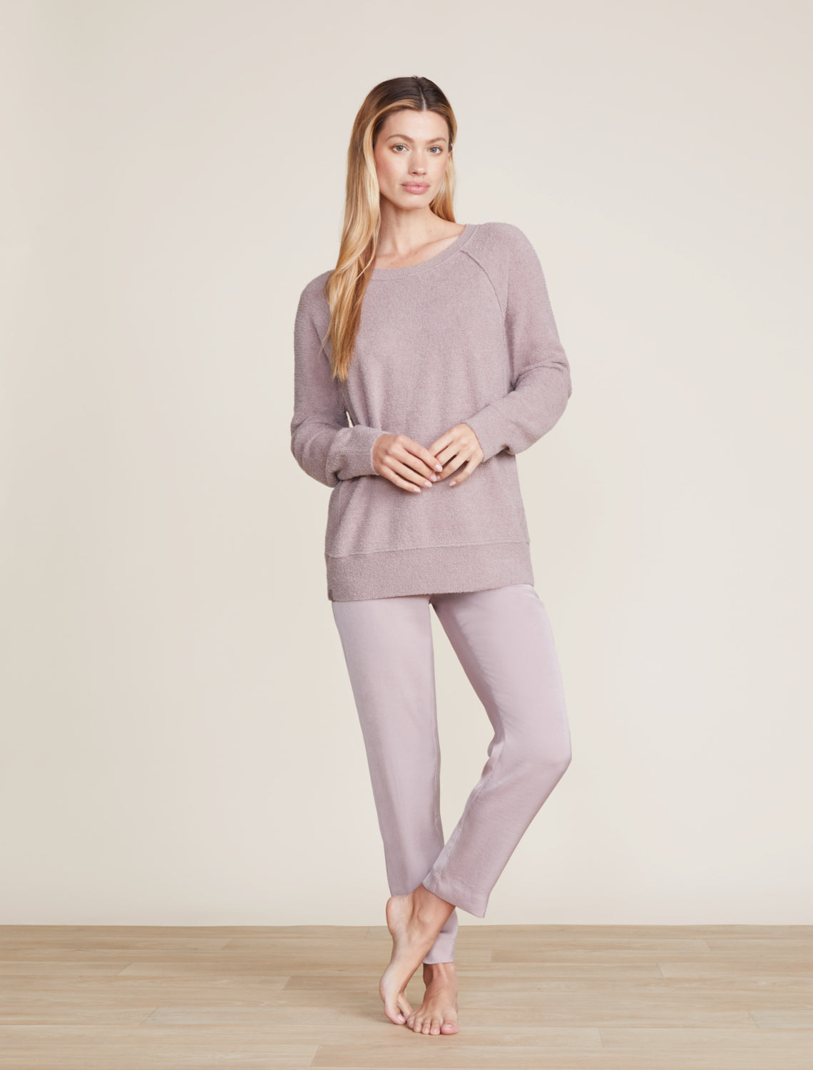 Barefoot Dreams Deep Taupe CozyChic Lite Raglan Pullover