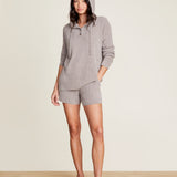 Front of Barefoot Dreams Beach Rock CozyChic Ultra Lite Henley Hoodie