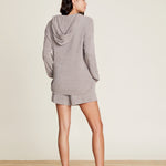 Back of Barefoot Dreams Beach Rock CozyChic Ultra Lite Henley Hoodie