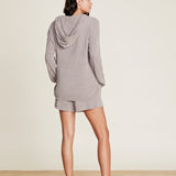 Back of Barefoot Dreams Beach Rock CozyChic Ultra Lite Henley Hoodie