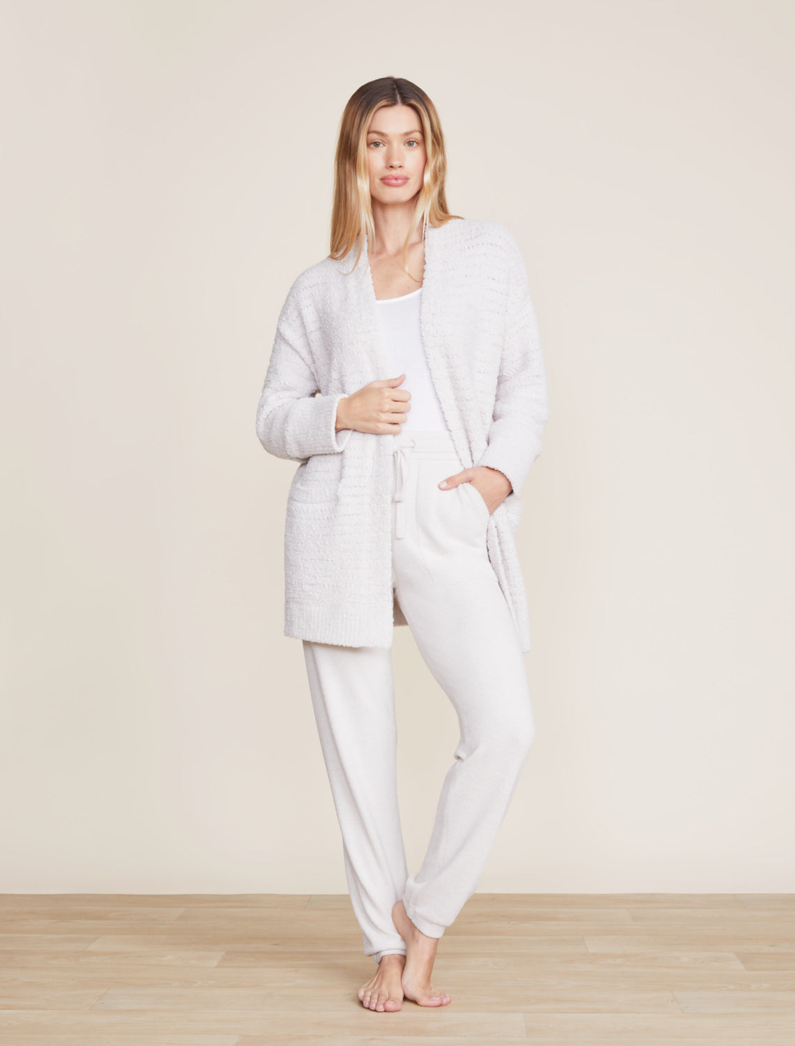 Barefoot Dreams Almond CozyChic Boucle Welt Pocket CA