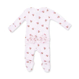 Back of Angel Dear - 2 Way Ruffle Back Footie - Mini Football Hearts available at Be Charmed