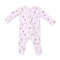An Angel Dear aby onesie with ballet-themed pattern on a white background. Available at Be Charmed