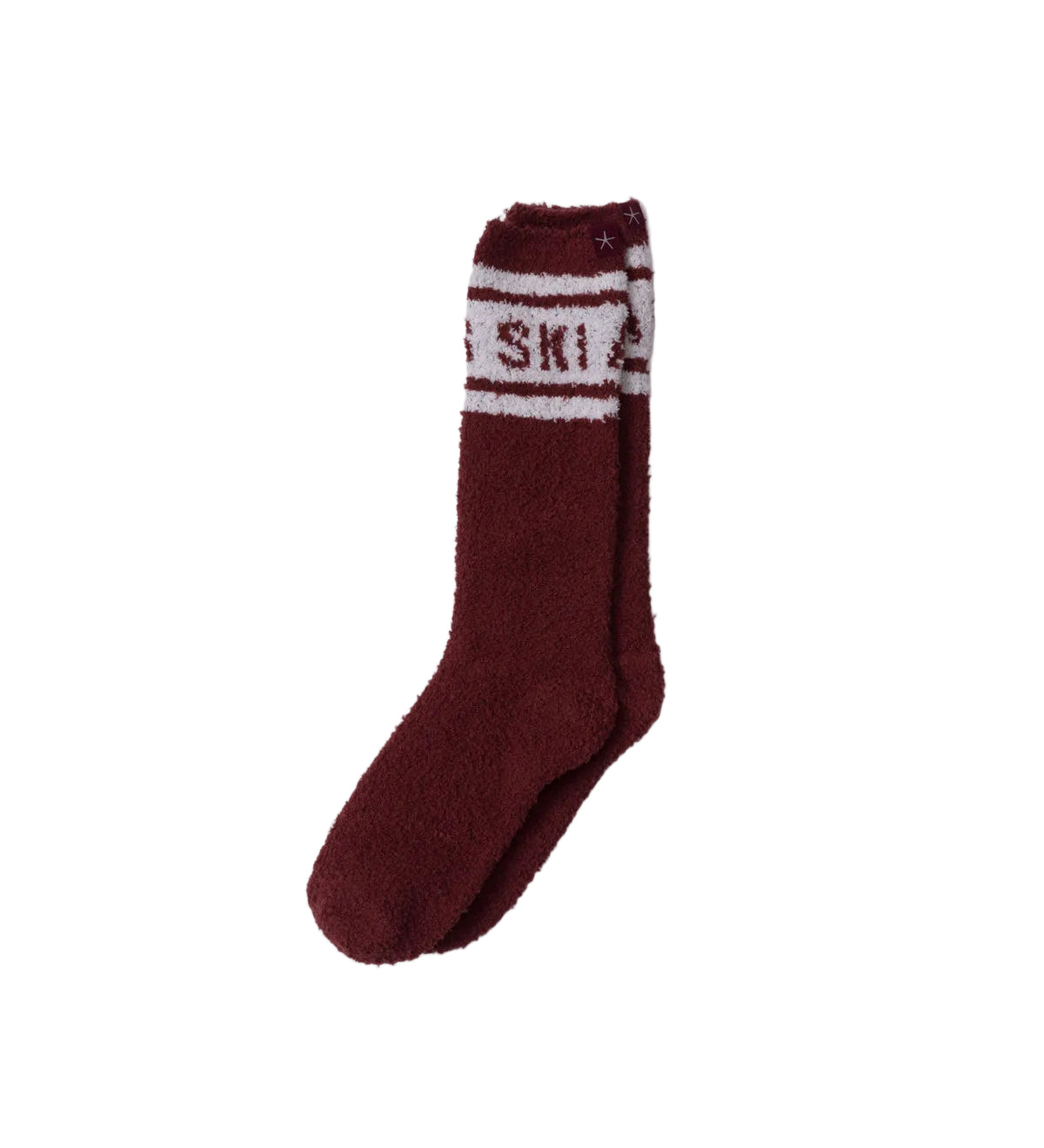 Barefoot Dreams - CozyChic Apres Ski Socks in crimson/cream available at Be Charmed
