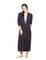 Barefoot Dreams Barefoot Dreams CozyChic Full Zip V-Neck Lounger in carbon; plush knit zip-up robe available at Be Charmed