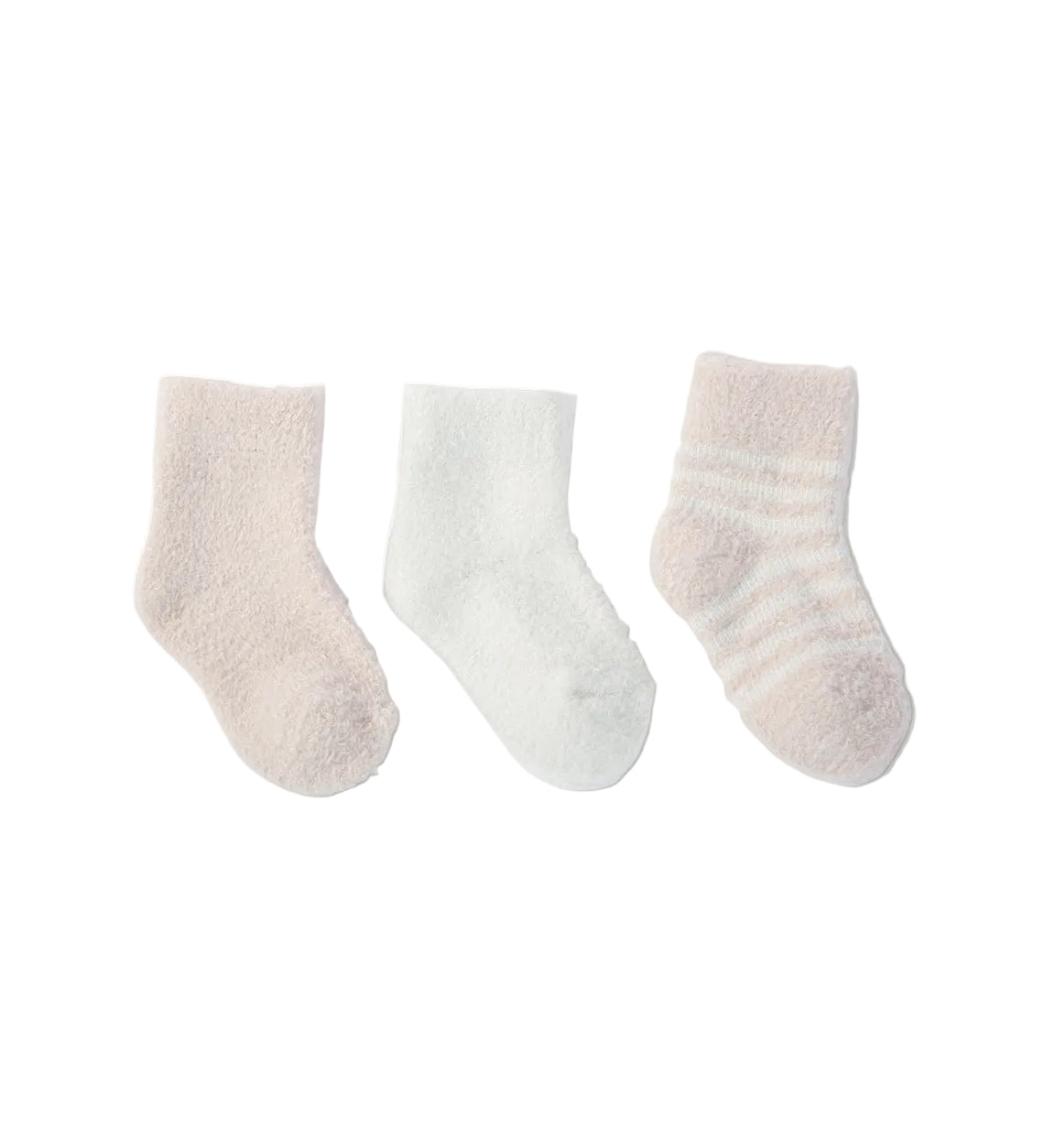 Barefoot Dreams CozyChic Lite Infant Sock Set in pink/pearl available at Be Charmed