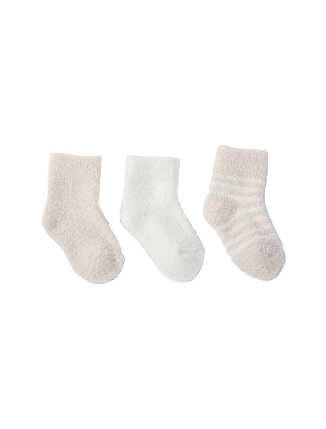 Barefoot Dreams CozyChic Lite Infant Sock Set in pink/pearl available at Be Charmed
