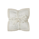 Barefoot Dreams - CozyChic Satin Trim cream Receiving Blanket available at Be Charmed