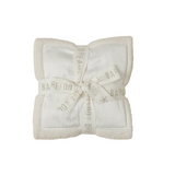 Barefoot Dreams - CozyChic Satin Trim cream Receiving Blanket available at Be Charmed