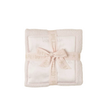 Barefoot Dreams - CozyChic Pink Satin Trim Receiving Blanket available at Be Charmed