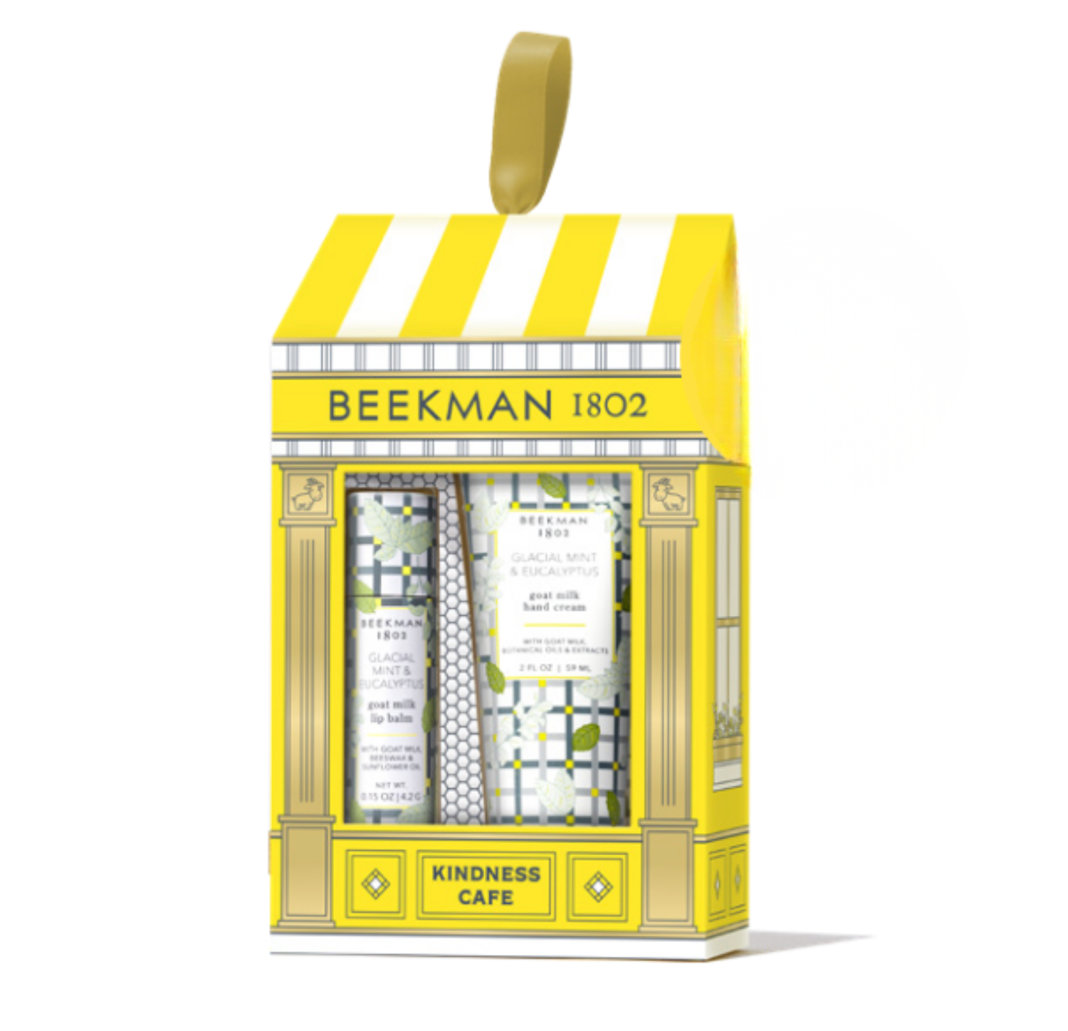 Beekman 1802 - Hand Cream & Lip Balm Set in glacial mint & eucalyptus available at Be Charmed