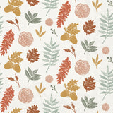 A repeating autumn botanical pattern on a Boston International - Cocktail Napkin available at Be Charmed