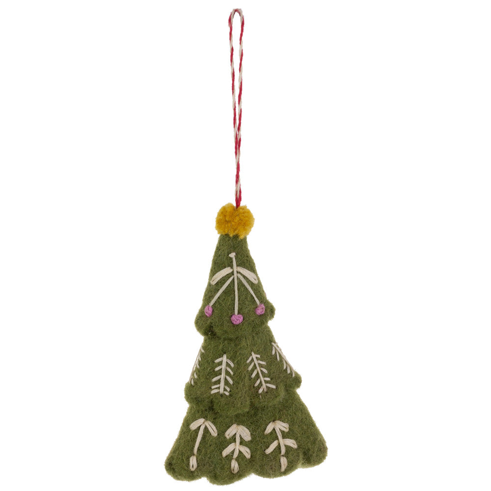 Christmas Tree Boston International felt ornament  available at Be Charmed