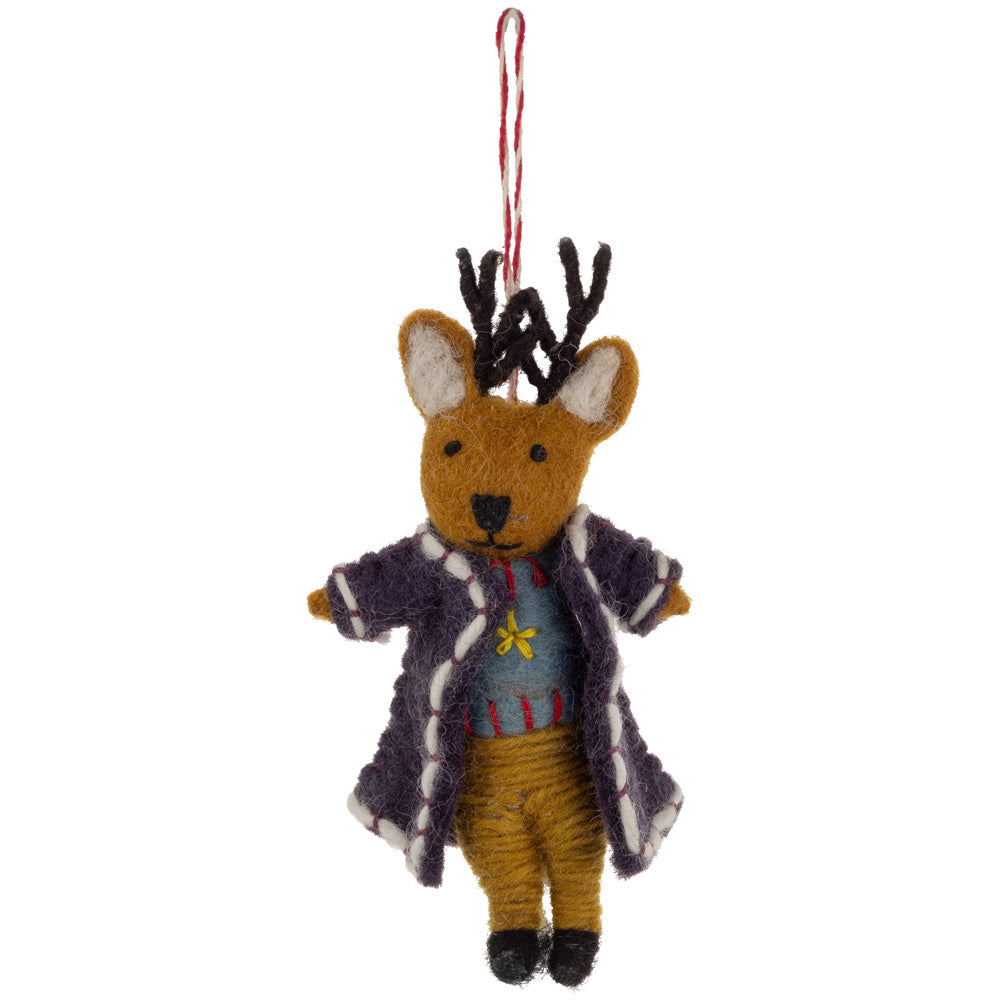 Deer Prince Boston International felt ornament  available at Be Charmed