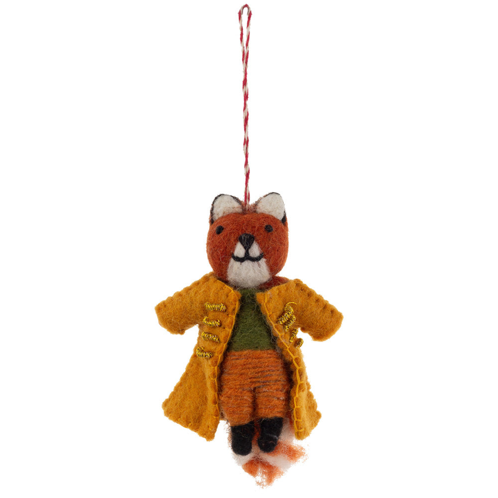 Fox Prince Boston International felt ornament  available at Be Charmed