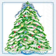 Boston International holiday cocktail napkins in boxwood ornaments; featuring festive seasonal patterns available at Be Charmed 