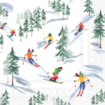 Boston International holiday cocktail napkins in down the slope; featuring festive seasonal patterns available at Be Charmed