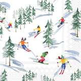 Boston International holiday cocktail napkins in down the slope; featuring festive seasonal patterns available at Be Charmed
