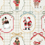 Boston International Holiday Guest Towel  in frosty cameo green; featuring a festive seasonal patterned paper hand towel available at Be Charmed