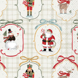 Boston International Holiday Guest Towel  in frosty cameo green; featuring a festive seasonal patterned paper hand towel available at Be Charmed