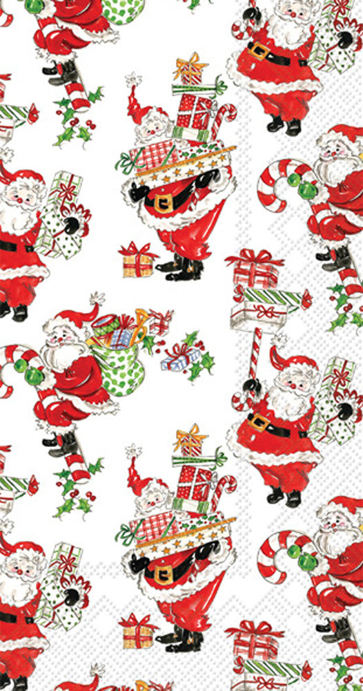 Boston International Holiday Guest Towel  in holly jolly; featuring a festive seasonal patterned paper hand towel available at Be Charmed
