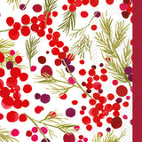 Boston International Holiday Guest Towel  in merry berry; featuring a festive seasonal patterned paper hand towel available at Be Charmed
