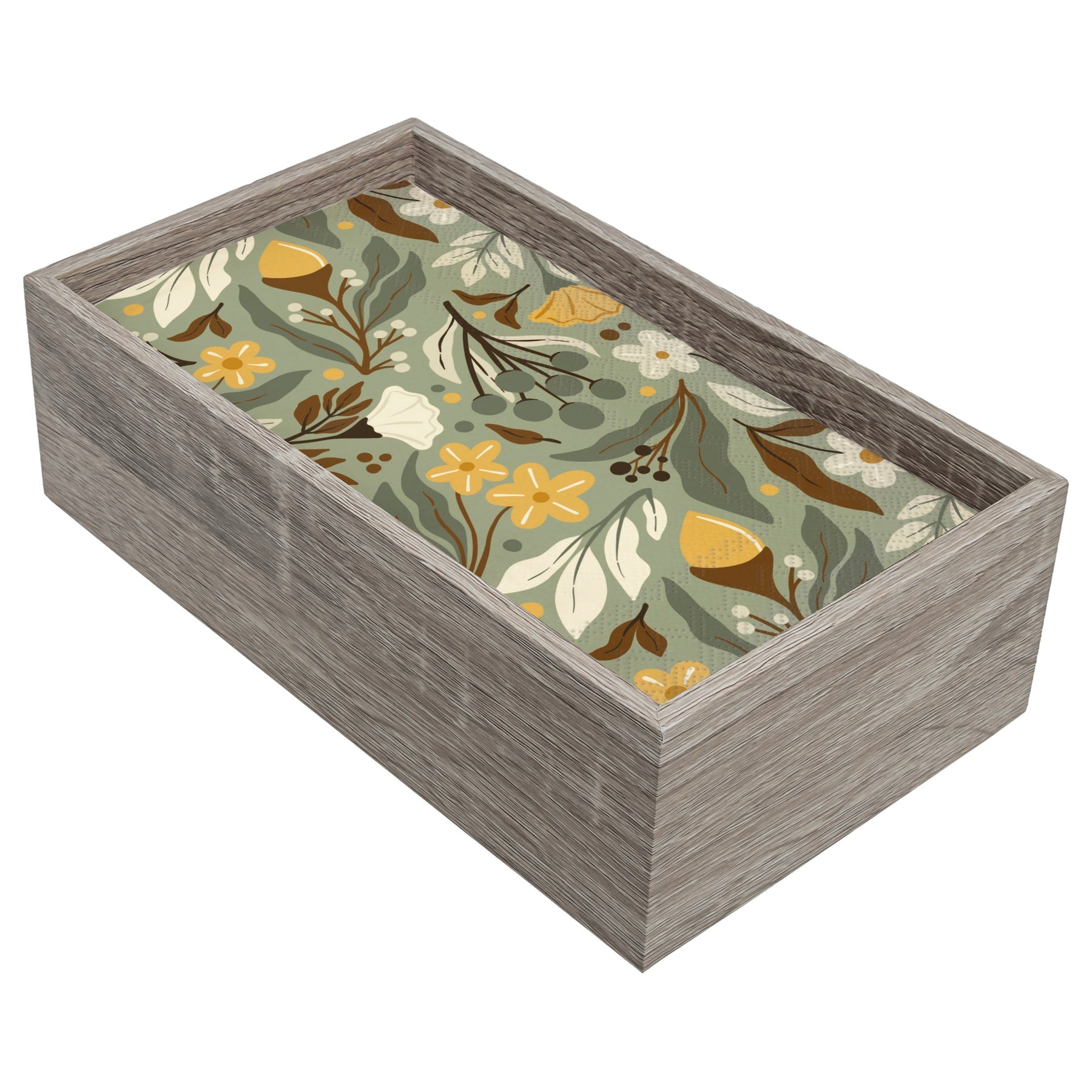 Boston International - Wood Grain Guest Caddy - Grey available at Be Charmed