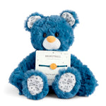 Demdaco Plush teddy bear with a basketball-themed bracelet on a white background. Available at Be Charmed