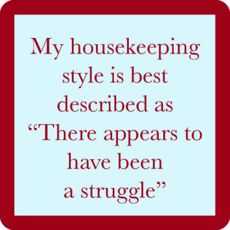 Drinks on Me Been a Struggle coaster featuring a witty text design available at Be Charmed
