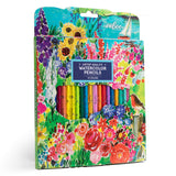 eeBoo 24 Watercolor Pencils Seaside Garden, colorful set of artist watercolor pencils available at Be Charmed