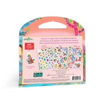Contents of eeBoo magical creatures sticker book, colorful book featuring whimsical illustrated stickers available at Be Charmed