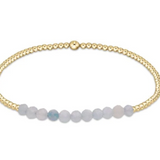 enewton - Aquamarine 2MM Gold Bliss Bracelet available at Be Charmed