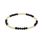 enewton - Faceted Onyx Blissful Pattern 2.5mm Bead Bracelet available at Be Charmed