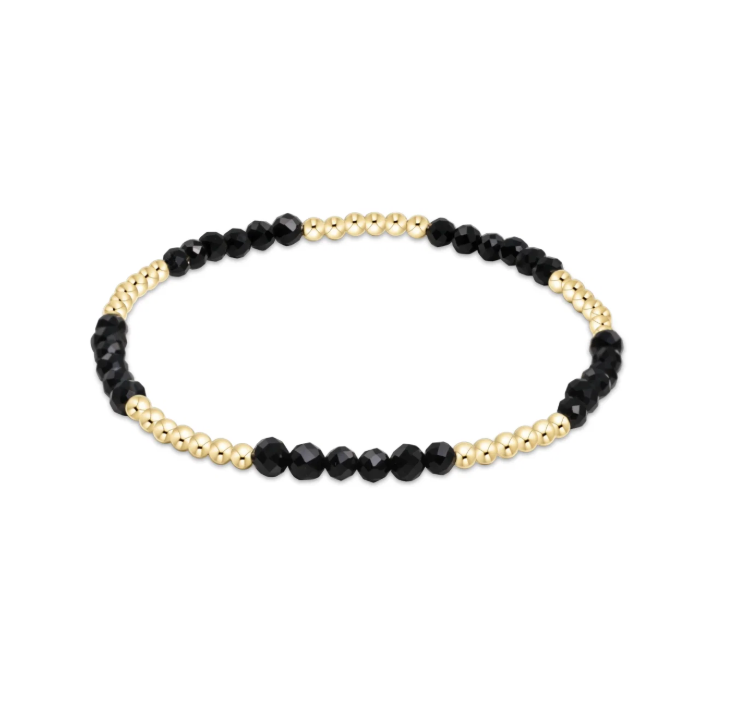 enewton - Faceted Onyx Blissful Pattern 2.5mm Bead Bracelet available at Be Charmed