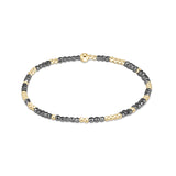 Silver faceted hematite enewton classic 2mm bracelet featuring polished gold-filled beads available at Be Charmed