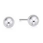 Pair of enewton silver stud earrings on a white background. Available at Be Charmed