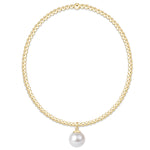 enewton - Classic Gold 2mm Bracelet 8mm Classic pearl Charm available at Be Charmed