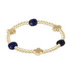 enewton lapis Signature Cross Admire Gold Pattern 3mm Bead Bracelet available at Be Charmed